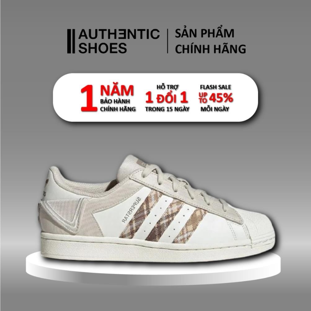 | AUTHENTIC | Giày Adidas Superstar 'White Brown' IG3004 ❤ Foot Locker ❤