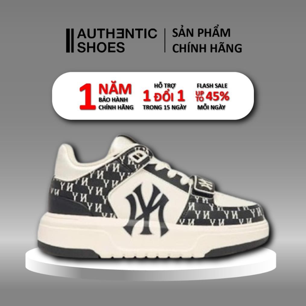 | AUTHENTIC | Giày MLB Chunky Liner Mid Classic Monogram New York Yankees Black 2023 '3ASXLM13N-50BK