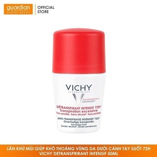 Lăn Khử Mùi Giúp Khô Thoáng Vùng Da Dưới Cánh Tay Suốt 72H Detransprirant Intensif Vichy 50ml