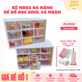 RẤT RẺ SHOP Kệ, Tủ, Hộp Nhựa Đa Năng 9 Ngăn Để Bàn - Hộp Đựng Trang Sức 9 Ngăn Kéo Siêu Đẹp ( Không Ưng Trả Hàng)