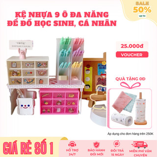RẤT RẺ SHOP Hộp Nhựa, Tủ Nhựa Đa Năng 9 Ngăn Để Bàn Siêu Tiện Dụng, Siêu Đẹp, Siêu Cute - Đựng Đồ Cá Nhân, Đồ Trang Sức