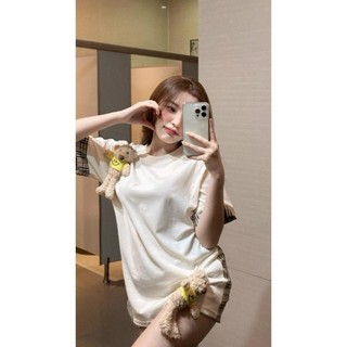 Áo thun bbr sọc kẻ kèm gấu cao cấp fulltag
