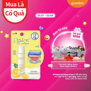 Son Dưỡng Lipice Lipbalm Lemon Hương Chanh 4,3Gr