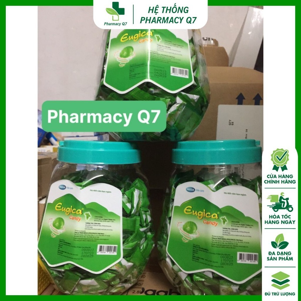 Chính Hãng HỎA TỐC HÀNG NGÀY Hủ 400 viên Tiết kiệm KẸO 400v Eugica viên ngậm Kẹo Eugica Keo Eugica 4