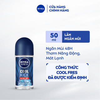 Lăn Ngăn Mùi NIVEA MEN Cool Kick Mát Lạnh - Thơm Năng Động (50 ml) - 82886
