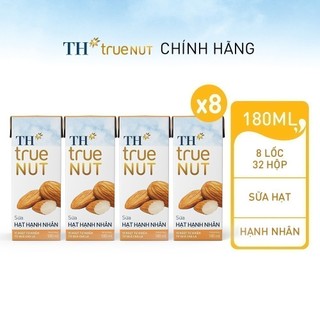 Combo 8 lốc sữa hạt hạnh nhân th true nut 180 ml