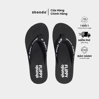  Dép Flippy 2 Thời Trang Logo Shondo Đen FLP1011