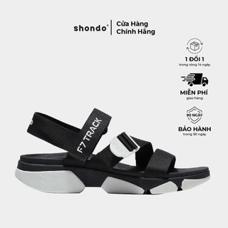Giày Sandals Shondo F7 Track đen đế trắng F7T0010