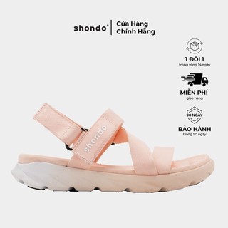 Giày Sandals Nữ Shondo F6 Sport Ombre Đế 2 Màu Hồng Trắng F6S0771