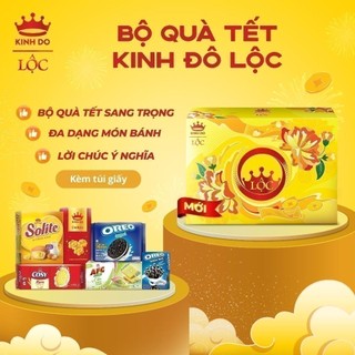 BỘ QUÀ TẾT KINH ĐÔ LỘC I - HỘP GIẤY 811G (có kèm túi giấy)