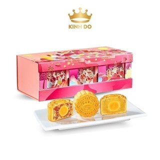 Bánh Trung Thu Kinh Đô Mini Hồng hộp 6 bánh x 80g