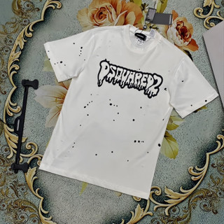 Áo Phông Nam Áo Nam DSq vảy sơn Chấm bi Họa Tiết in Trước Ngực Sắc Nét Chất Vải cotton cao cấp Áo Phông DSQ Vảy Sơn