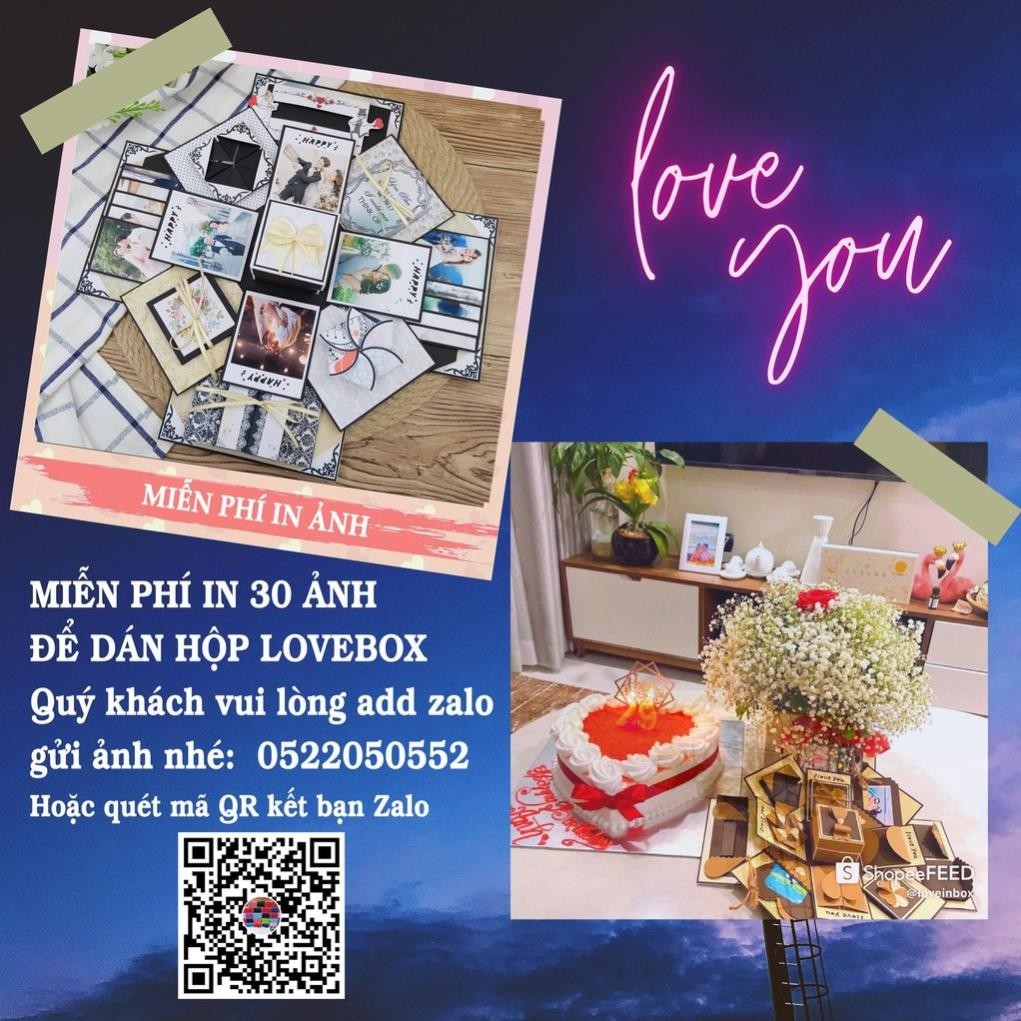 [ FREE SHIP] Hộp quà LOVE BOX C37