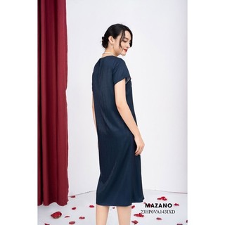 Đầm lụa in cúc kim cương đỏ nữ Mazano