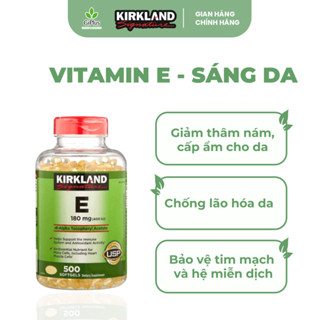 Viên Uống Bổ Sung Vitamin E 180mg 400 IU Kirkland (500 viên/Lọ)