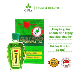 Dầu Gió Xanh Con Ó Singapore Eagle Brand Medicated Oil