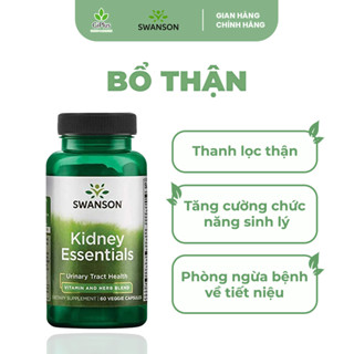 Viên Uống Bổ Thận, Hỗ Trợ Hệ Tiết Niệu Khỏe Mạnh Swanson Kidney Essentials (60 Viên/Lọ)