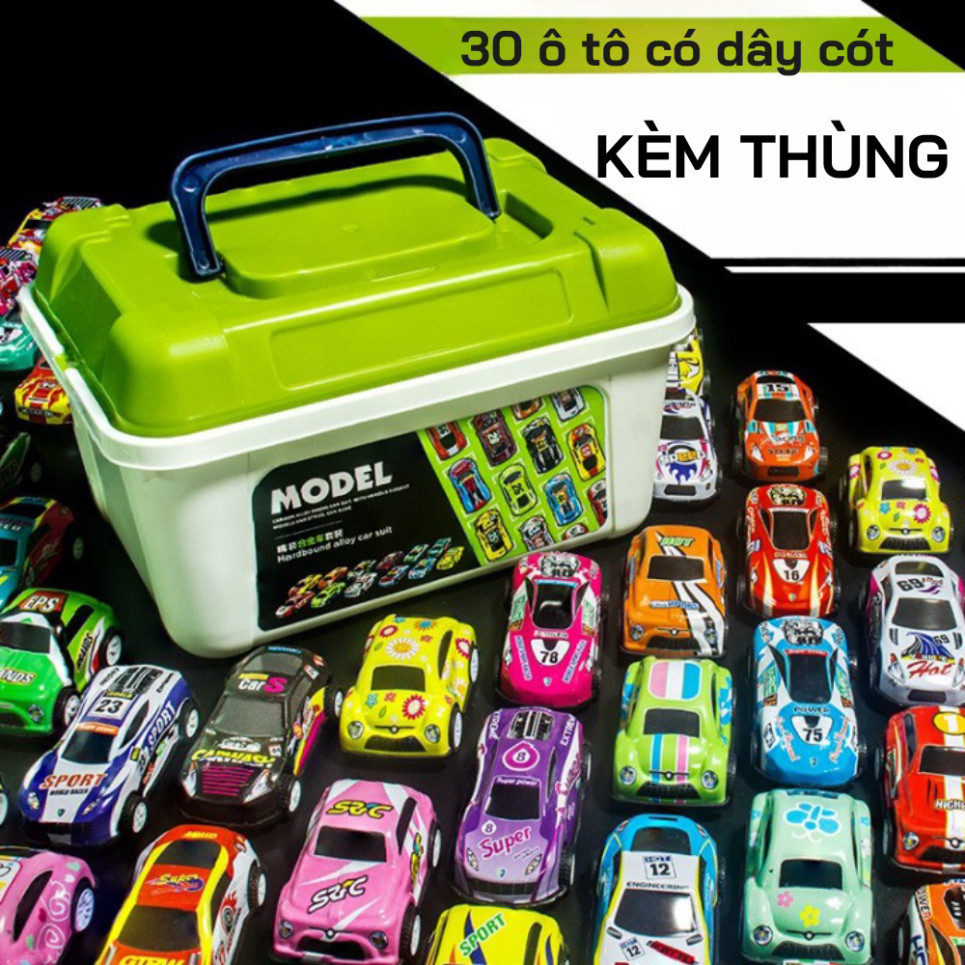 [ComBo] 30 Ô Tô Có Dây Cót Kèm Thùng, Chất Liệu Hợp Kim Phát Triển Trí Tuệ .ĐTBX