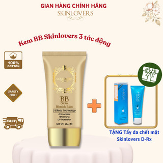 Kem BB che khuyết điểm Skinlovers 3 tác động 40ML, che phủ tối, tạo lớp nền căng bóng, lâu trôi TẶNG Tẩy da chết mặt