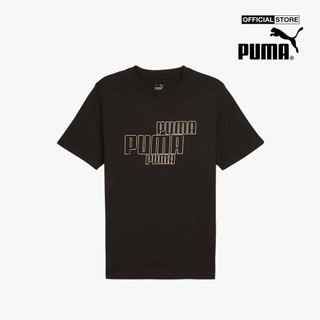 PUMA - Áo thun nam cổ tròn tay ngắn Logo 683839-01