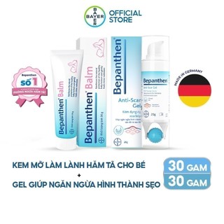 Combo Gel làm mờ sẹo Anti-scar Gel 20g và kem chống hăm Bepanthen Balm dạng kem mỡ 30g