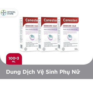 [06/10 - 10/10 Nhập Mã COSBE6] Combo 3 chai dung dịch vệ sinh phụ nữ Canesten Sensicare Calm 100ml/chai