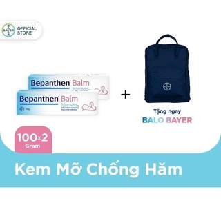 Combo 2 Kem chống hăm Bepanthen Balm dạng kem mỡ 100g/tuýp - Tặng 1 balo Bayer