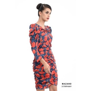 Đầm Dự Tiệc Lụa In 3D Cao Cấp