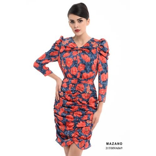 Đầm Dự Tiệc Lụa In 3D Cao Cấp