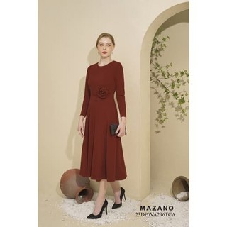 Đầm len đính hoa eo dự tiệc nữ Mazano