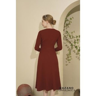 Đầm len đính hoa eo dự tiệc nữ Mazano