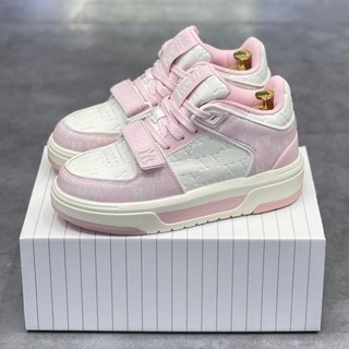 [THÓC SNEAKER]  Giày MLB  Chun.ky Liner Mid Classic Mono.gram New york Yankess Pink - Giày MLB Ny Màu Hồng Cá Tính