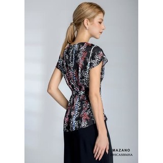 Áo top dài cách điệu thắt đai lệch nữ Mazano