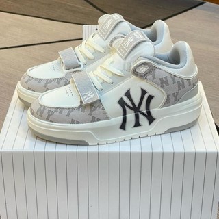 [THÓC SNEAKER] Giày MLB Chunky Liner Mid Classic Monogram New York Yankees Xám - Bản Cao Cấp Fullbox | Mono Liner Đen Ny