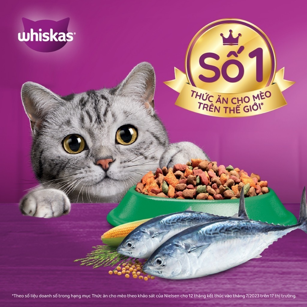 Thức ăn dạng hạt khô cho mèo lớn WHISKAS - 1.2 kg