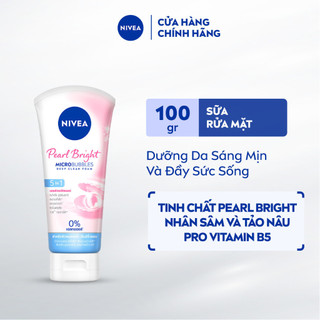 Sữa Rửa Mặt NIVEA Pearl Bright Dưỡng Sáng Da Ngọc Trai (100 g) - 81295