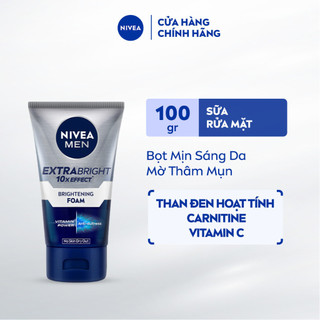 Sữa Rửa Mặt NIVEA MEN Bọt Mịn Giúp Sáng Da | Mờ Thâm Mụn (100 g) - 88836