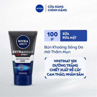Sữa Rửa Mặt NIVEA MEN Bùn Khoáng Sáng Da | Mờ Thâm Mụn (100 g) - 81775