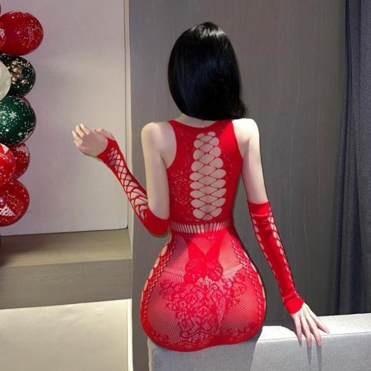 Bộ Đồ Ngủ Ren Lưới Body Mắt Xích Xẻ Ngực Sexy Quyến Rũ Gợi Cảm, Bộ Bodysuit Ôm Sát Khiêu Gợi Nóng Bỏng Kèm Găng - UM138 | BigBuy360 - bigbuy360.vn