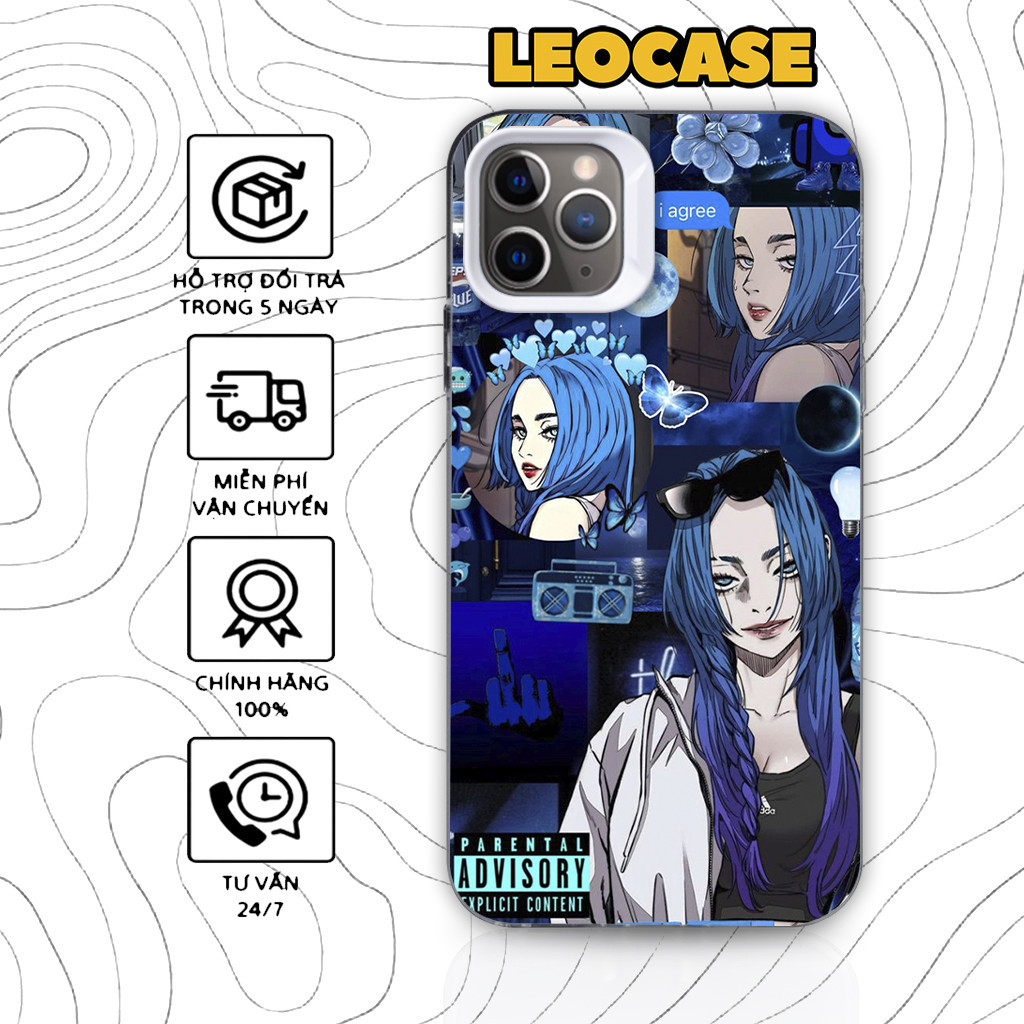 Ốp lưng iPhone silicone cao cấp Leocase Noah Windbreaker manhwa manga aesthetic cho iPhone