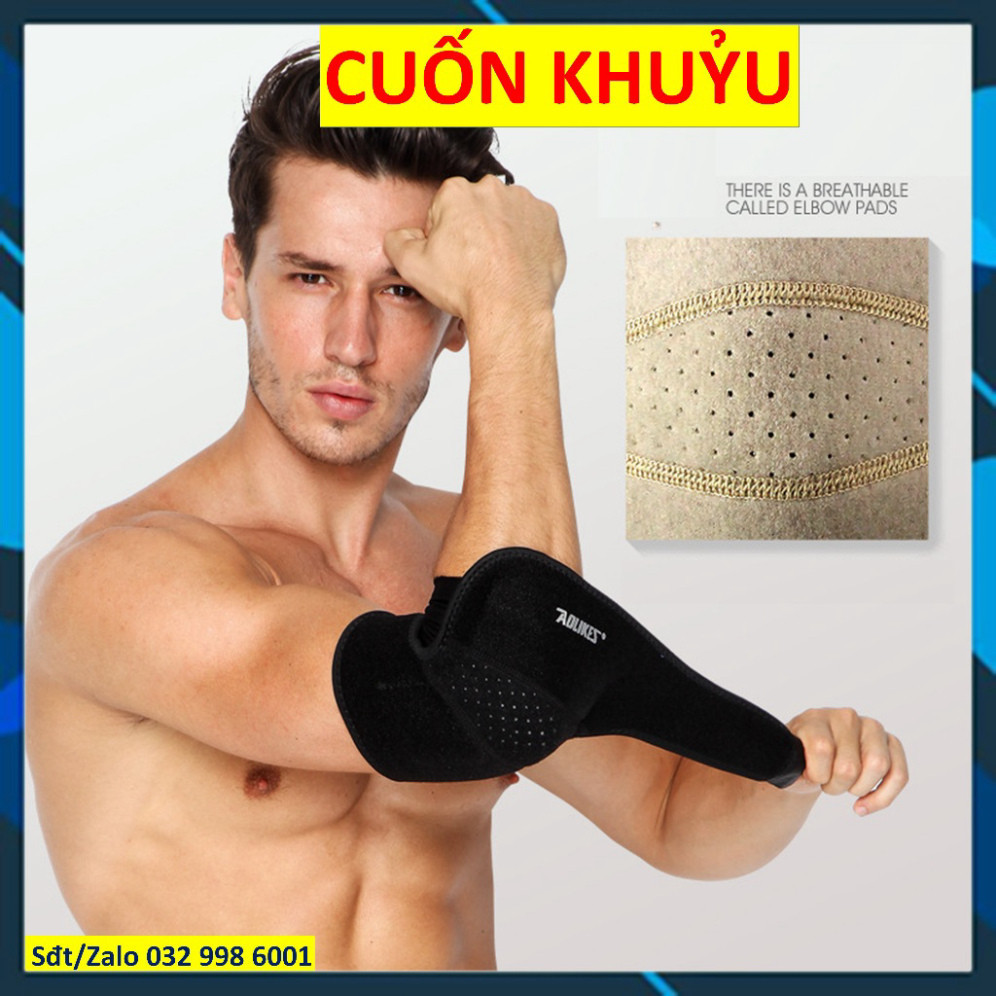 Bảo vệ khuỷu tay Aolikes 7948 chơi tennis cầu lông sport elbow Bó khuỷu tay thoáng khí aoli11