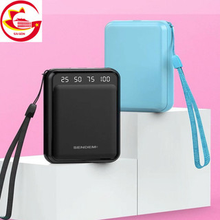 Sạc Dự Phòng Sendem P300 Dung Lượng 10000mAh Nhỏ Gọn Thời Trang,Pin sạc dự phòng sẵn đầu dây sạc tiện ích có BH