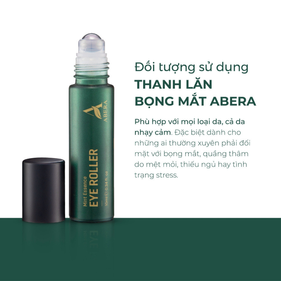 Thanh Lăn Bọng Mắt Abera 10ML - Làm Dịu Vùng Da Quanh Mắt, Giảm Bọng Mắt, Quầng Thâm Và Nếp Nhăn