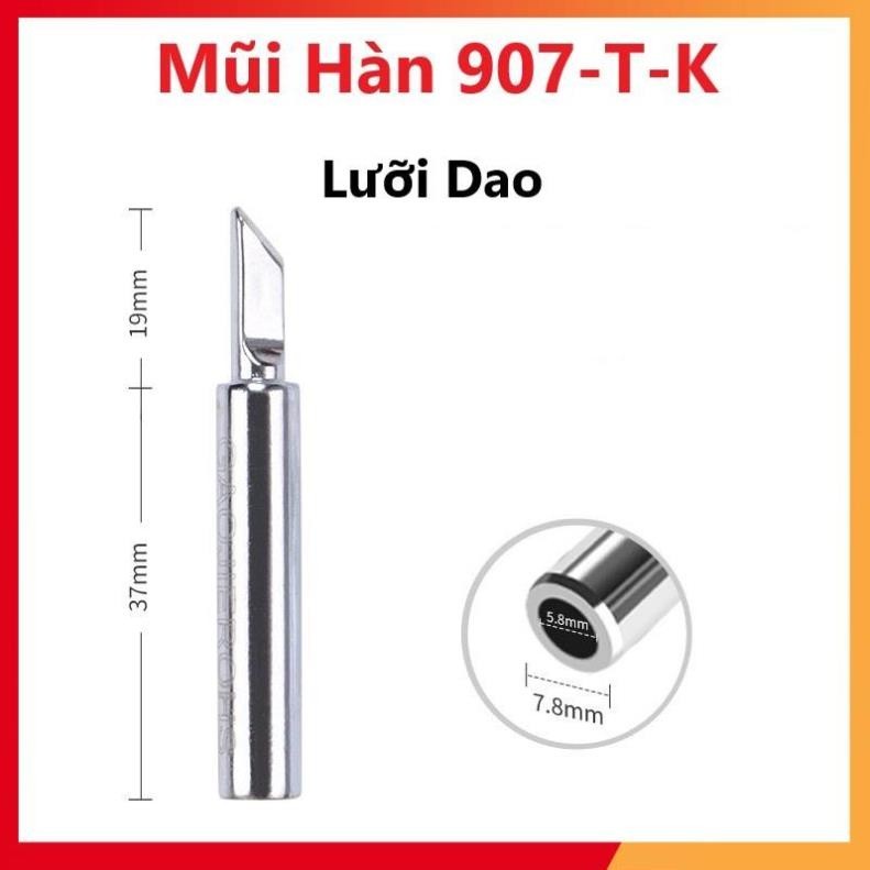 Đầu Mũi Hàn No.907-T-K - Mũi Hàn Dao Cho Tay Hàn No.907