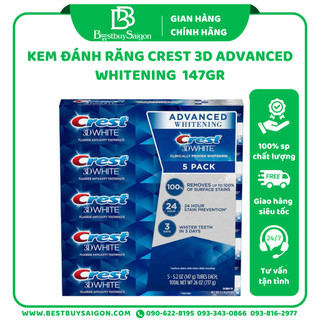 Kem đánh răng Crest 3D Advance Whitening - Mỹ - Làm trắng răng vượt trội