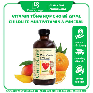 Multi vitamin & mineral childlife 237ml - vitamin tổng hợp cho bé của mỹ