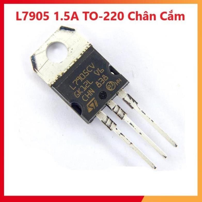 COMBO 3 CON Ổn Áp Nguồn Âm 5V 7905 L7905 L7905CV LM7905 7905CV 1.5A TO-220 Chân Cắm