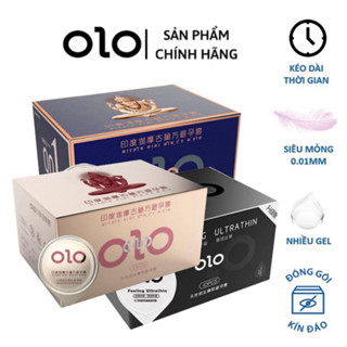  Bao cao su Olo siêu mỏng 001 BCS Gân Gai Kéo Dài Thời Gian Nhiều Gel Bôi Trơn 