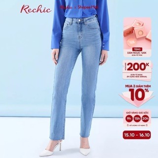 RECHIC Quần Jean Celina dáng ống đứng trẻ trung thời thượng phù hợp đi làm dạo phố