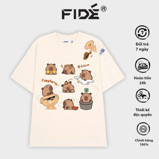 Áo thun FIDE CAPYBARA unisex form rộng cổ tròn CAPYBARA - AT51